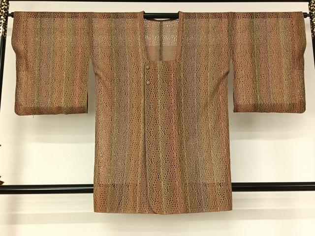 平和屋着物▽道行コート　スリーシーズン　春夏秋　塵除け　霞文　正絹　逸品　AABJ1791jh