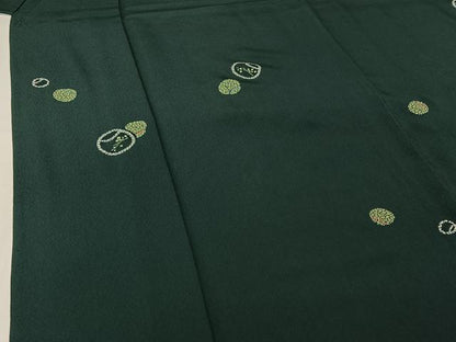 平和屋着物▽上質な小紋　単衣　丸文　正絹　逸品　AABJ1800jh