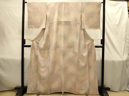 平和屋着物■上質な小紋　枝花文　暈し染め　正絹　逸品　AABJ1840sx