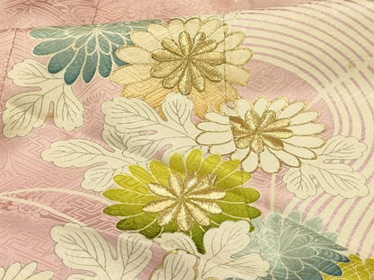 平和屋着物■豪華振袖　刺繍　流水花文　金糸　金彩　三越扱い　正絹　逸品　AABJ1842sx