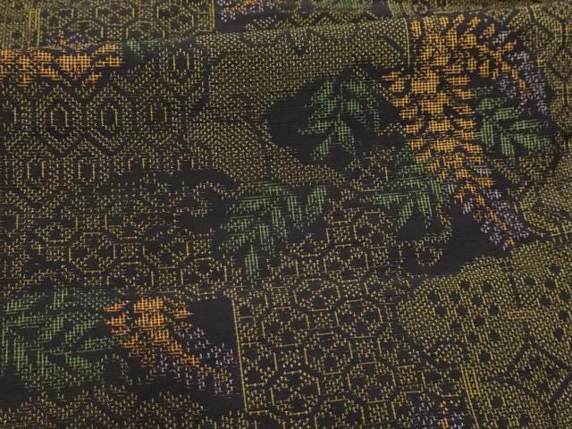 平和屋着物■上質な紬　藤花房　正絹　逸品　AABJ1846sx