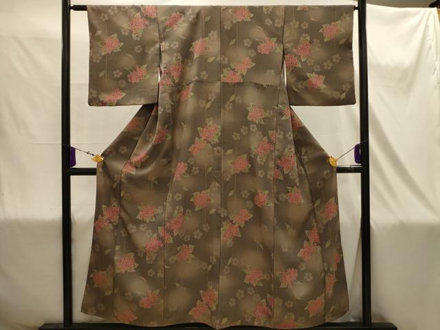 平和屋着物■小紋　紫陽花　暈し染め　洗える着物　AABJ1851sx