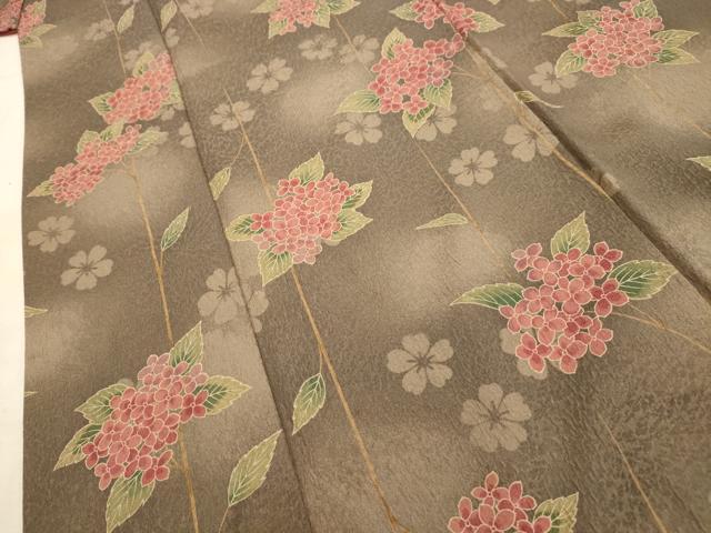 平和屋着物■小紋　紫陽花　暈し染め　洗える着物　AABJ1851sx