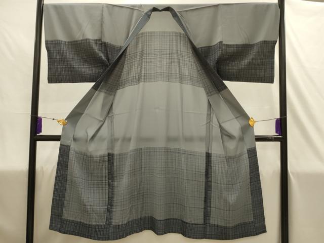 平和屋着物●男性　長襦袢　無双仕立て　格子　洗える着物　AABJ1860sx