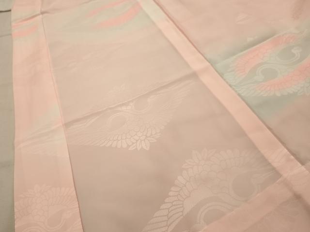 平和屋着物■長襦袢　無双仕立て　双鶴文　暈し染め　洗える着物　AABJ1862sx