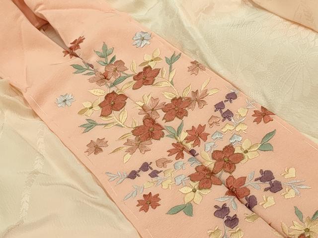 平和屋着物■振袖用長襦袢　無双仕立て　薬玉　暈し染め　半衿刺繍　洗える着物　AABJ1863sx