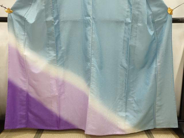 平和屋着物▽訪問着　単衣　霞文　暈し染め　洗える着物　AABJ1865sx