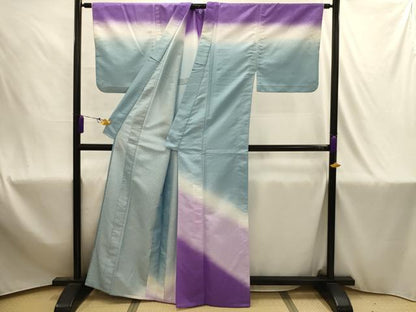 平和屋着物▽訪問着　単衣　霞文　暈し染め　洗える着物　AABJ1865sx