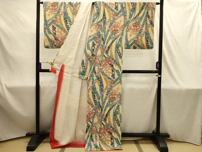 平和屋着物■上質な小紋　松竹梅蔓帯飾花文　正絹　逸品　AABJ1870sx