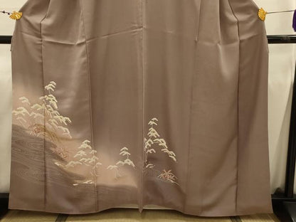 平和屋着物■訪問着　浜松文　暈し染め　金彩　正絹　逸品　AABJ1874sx
