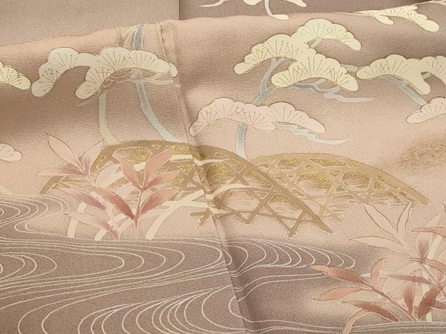 平和屋着物■訪問着　浜松文　暈し染め　金彩　正絹　逸品　AABJ1874sx