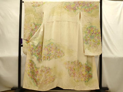 平和屋着物■豪華振袖　総絞り　草花文　暈し染め　正絹　逸品　AABJ1876sx