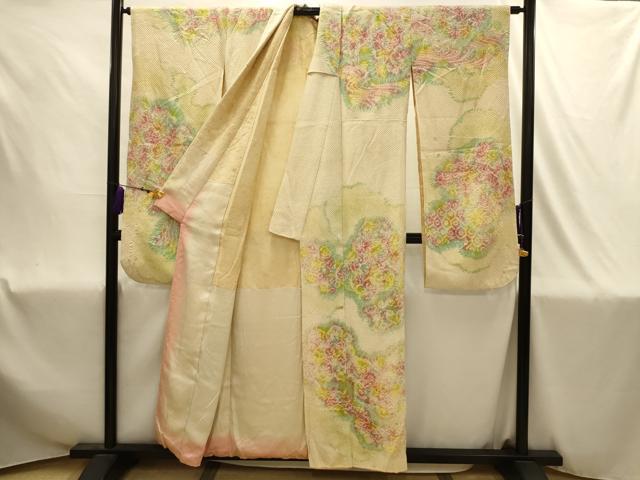 平和屋着物■豪華振袖　総絞り　草花文　暈し染め　正絹　逸品　AABJ1876sx