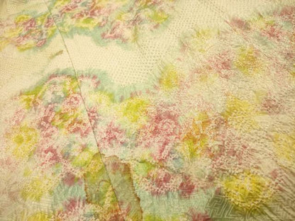 平和屋着物■豪華振袖　総絞り　草花文　暈し染め　正絹　逸品　AABJ1876sx
