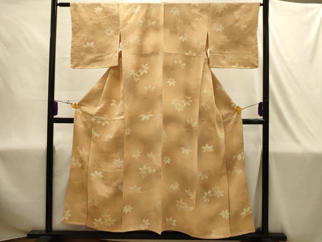 平和屋着物■上質な小紋　地紋起こし　竜田川　暈し染め　正絹　逸品　AABJ1879sx