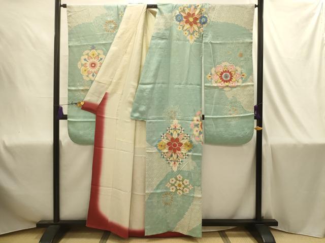 平和屋着物■豪華振袖　刺繍　花菱文　金銀糸　金彩　正絹　逸品　AABJ1887sx