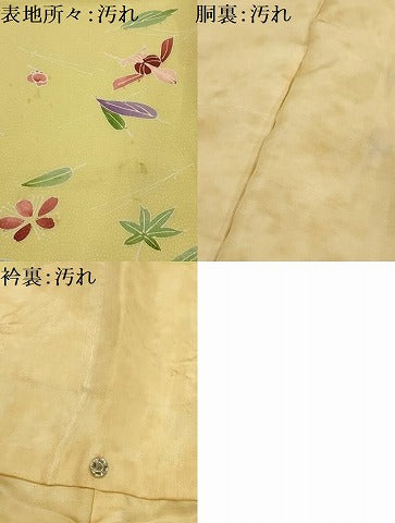 平和屋着物■上質な小紋　舞花文　正絹　逸品　AABJ1888sx
