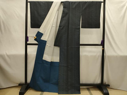 平和屋着物■本場大島紬　間道　正絹　逸品　AABJ1892sx
