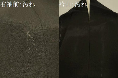 平和屋着物■豪華黒留袖　刺繍　地紙重ね孔雀風景文　金銀糸　金彩　正絹　逸品　AABJ1897sx