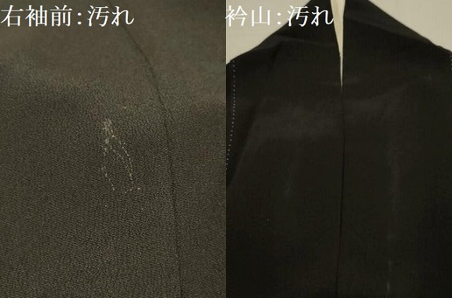 平和屋着物■豪華黒留袖　刺繍　地紙重ね孔雀風景文　金銀糸　金彩　正絹　逸品　AABJ1897sx