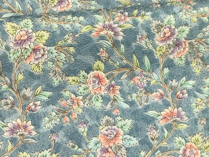 平和屋着物■上質な小紋　草花文　正絹　逸品　AABJ1901sx
