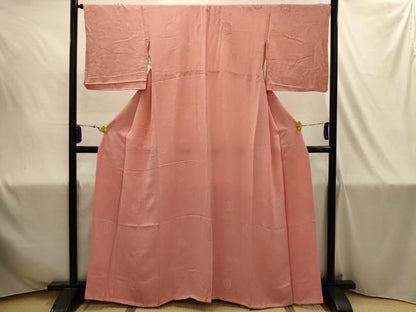 平和屋着物■上質な色無地　流水亀甲花地紋　ときがら茶色　正絹　逸品　AABJ1903sx