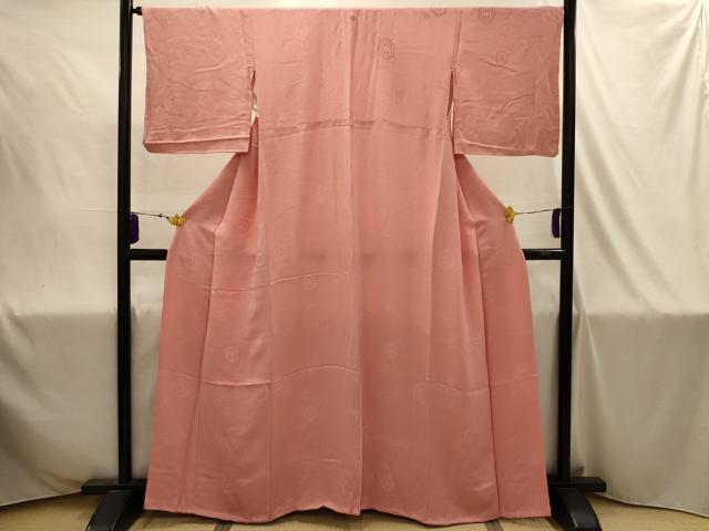平和屋着物■上質な色無地　流水亀甲花地紋　ときがら茶色　正絹　逸品　AABJ1903sx