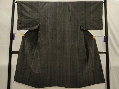 平和屋着物■男性　紬　間道　正絹　逸品　AABJ1912sx