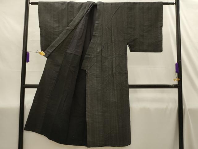 平和屋着物□男性 紬 間道 正絹 逸品 AABJ1912sx
