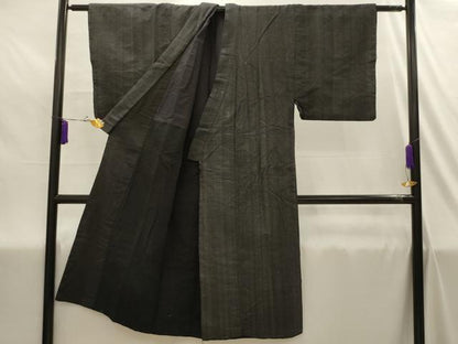 平和屋着物■男性　紬　間道　正絹　逸品　AABJ1912sx