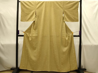 平和屋着物■上質な色無地　丸地紋　木蘭色　正絹　逸品　AABJ1914sx