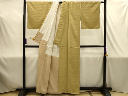 平和屋着物■上質な色無地　丸地紋　木蘭色　正絹　逸品　AABJ1914sx