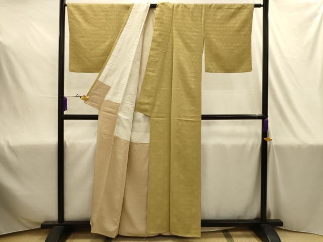 平和屋着物■上質な色無地　丸地紋　木蘭色　正絹　逸品　AABJ1914sx