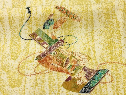 平和屋着物■上質な小紋　花鳥絵巻物　正絹　逸品　AABJ1930sx