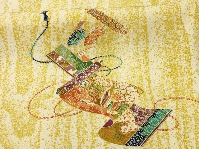 平和屋着物■上質な小紋　花鳥絵巻物　正絹　逸品　AABJ1930sx