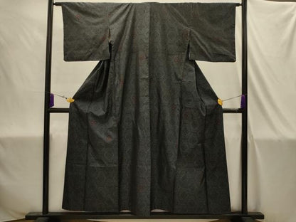 平和屋着物■本場大島紬　亀甲花文　正絹　逸品　AABJ1931sx