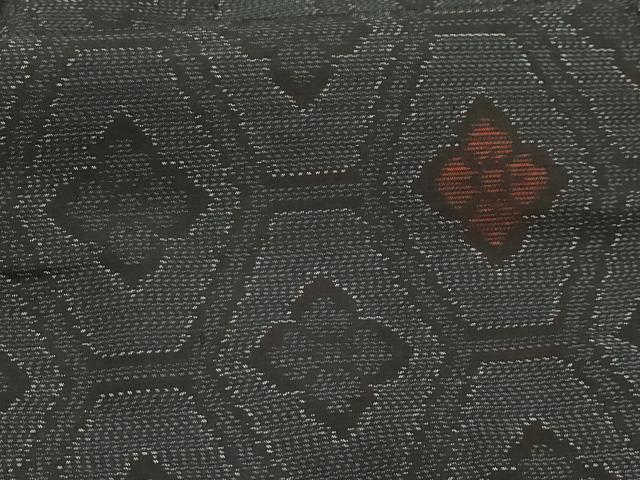 平和屋着物■本場大島紬　亀甲花文　正絹　逸品　AABJ1931sx