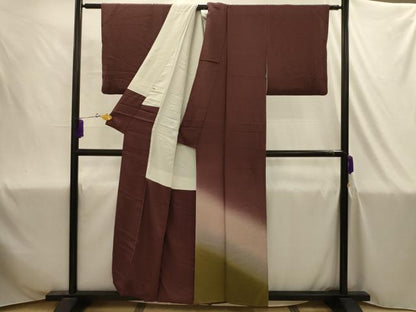 平和屋着物■訪問着　霞文　暈し染め　正絹　逸品　AABJ1934sx