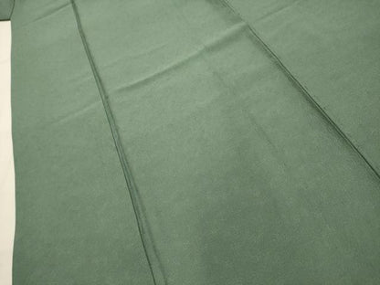 平和屋着物■上質な色無地　お召地　草花地紋　岩井茶色　正絹　逸品　AABJ1935sx