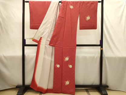 平和屋着物■訪問着　駒刺繍　舞花文　正絹　逸品　AABJ1938sx