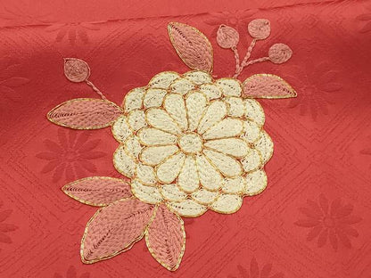 平和屋着物■訪問着　駒刺繍　舞花文　正絹　逸品　AABJ1938sx