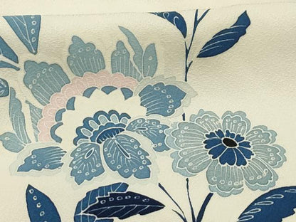平和屋着物■訪問着　更紗花文　正絹　逸品　AABJ1939sx