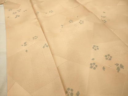 平和屋着物■上質な小紋　草花文　地紋起こし　正絹　逸品　AABJ1941sx