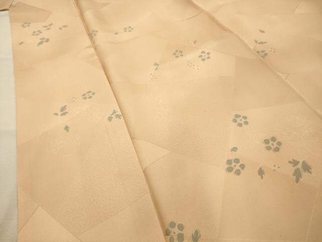 平和屋着物■上質な小紋　草花文　地紋起こし　正絹　逸品　AABJ1941sx