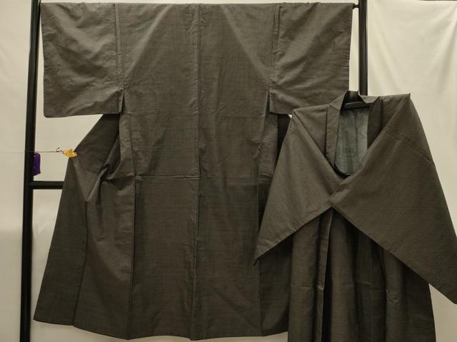 平和屋着物■男性　本場大島紬　アンサンブル　亀甲絣　正絹　逸品　AABJ1952sx