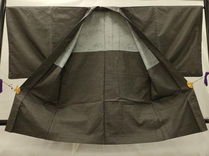 平和屋着物■男性　本場大島紬　アンサンブル　亀甲絣　正絹　逸品　AABJ1952sx