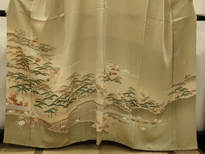 平和屋着物■豪華色留袖　作家物　刺繍　浜松文　暈し染め　金糸　正絹　逸品　AABJ1957sx