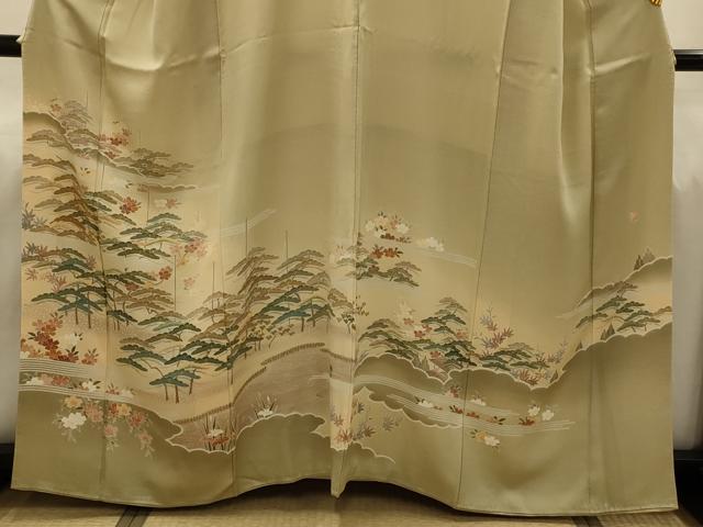 平和屋着物■豪華色留袖　作家物　刺繍　浜松文　暈し染め　金糸　正絹　逸品　AABJ1957sx