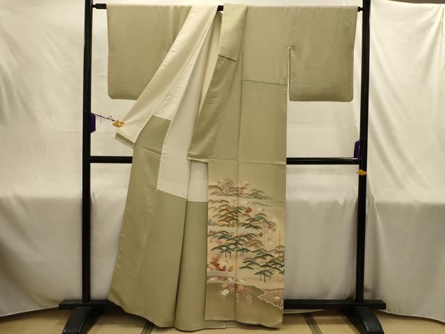 平和屋着物■豪華色留袖　作家物　刺繍　浜松文　暈し染め　金糸　正絹　逸品　AABJ1957sx
