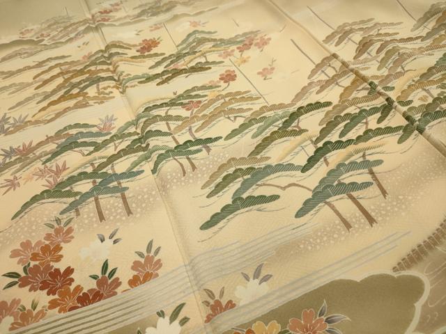 平和屋着物■豪華色留袖　作家物　刺繍　浜松文　暈し染め　金糸　正絹　逸品　AABJ1957sx